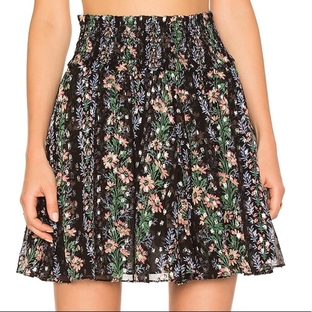 Needle & Thread Floral Stripe Mini Skirt